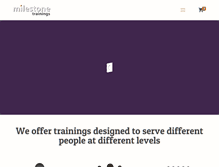 Tablet Screenshot of milestonetrainings.com